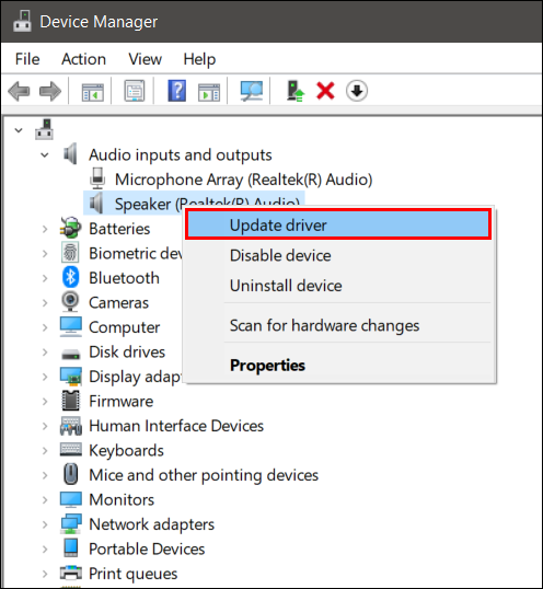 audio input device not found windows 10